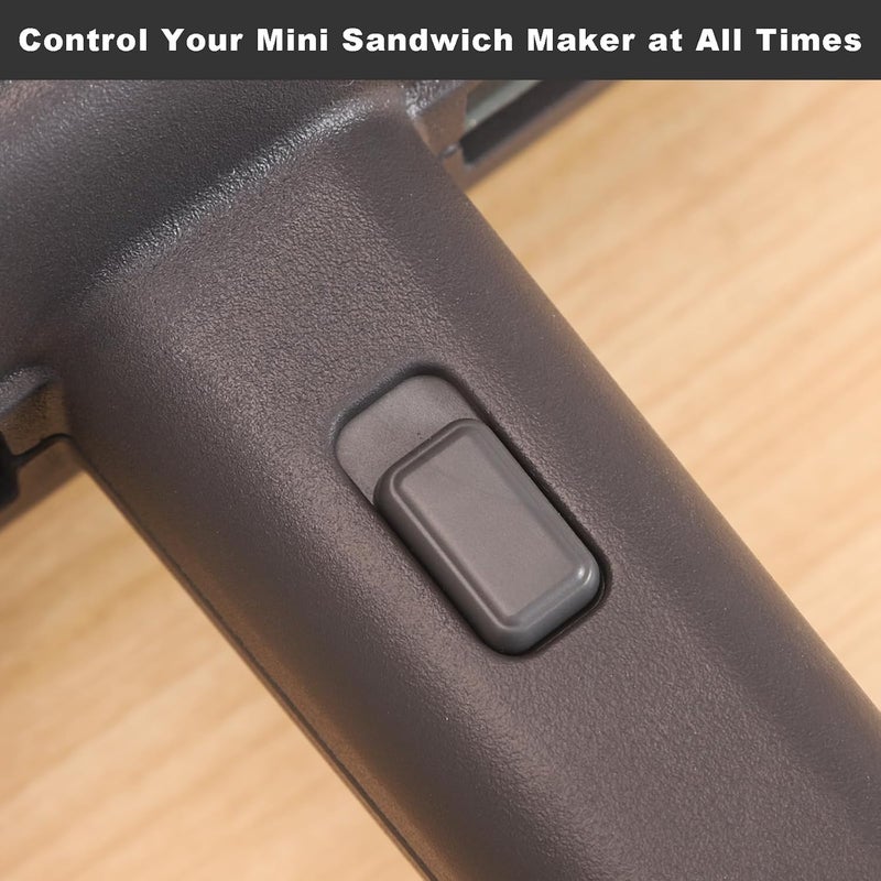 UVFAST Mini Sandwich Maker with Removable Plates: Portable Grilled Cheese Maker, Electric Breakfast Sandwichera with Non-Stick Plates, Hot Sandwich Maker Press for Cooking Breakfast, Grilled Cheese - Image 5